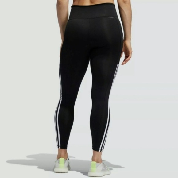 ADIDAS CLIMALITE HIGH RISE STRIPES 7/8 LEGGINGS S - Picture 16 of 16